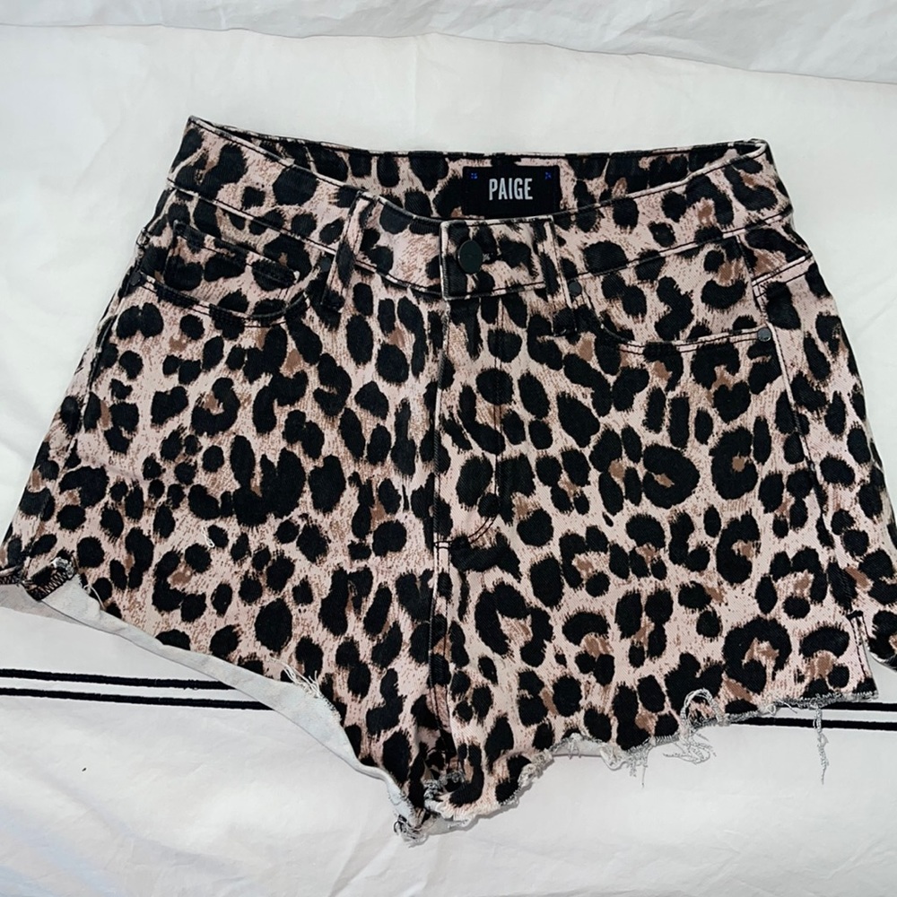 Paige denim Margot shorts leopard print